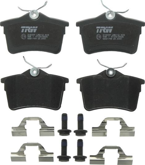 TRW GDB1799 - Brake Pad Set, disc brake car-mod.net