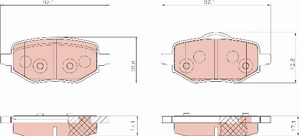 TRW GDB8371AT - Brake Pad Set, disc brake car-mod.net