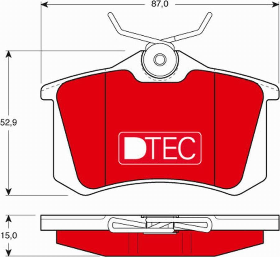 TRW GDB823DTE - Brake Pad Set, disc brake car-mod.net
