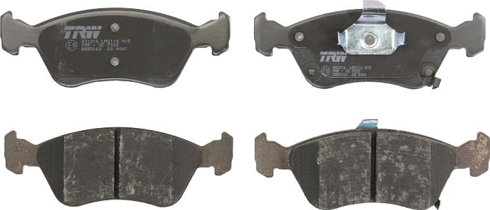 TRW GDB3163 - Brake Pad Set, disc brake car-mod.net
