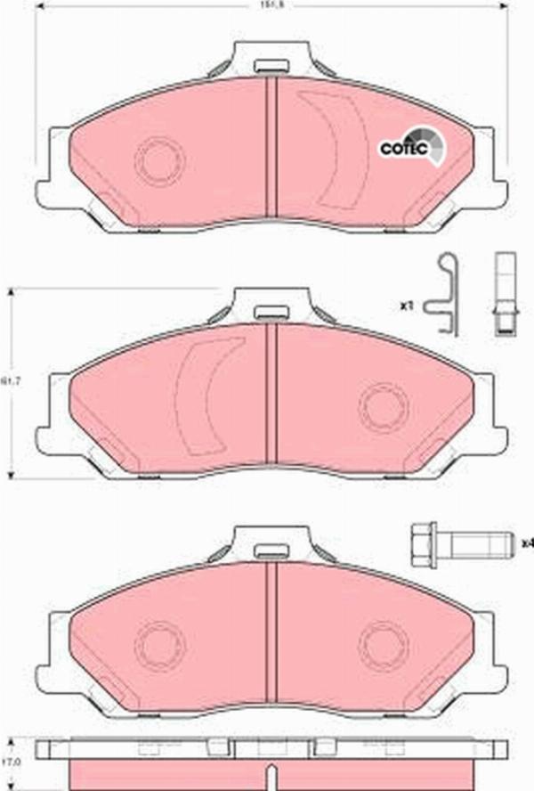 TRW GDB3353 - Brake Pad Set, disc brake car-mod.net