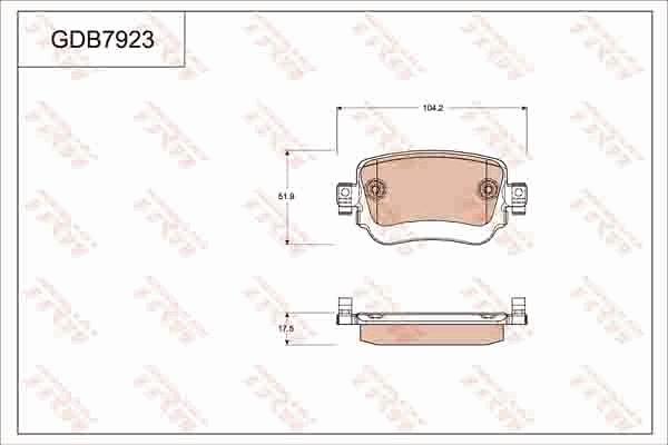 TRW GDB7923 - Brake Pad Set, disc brake car-mod.net