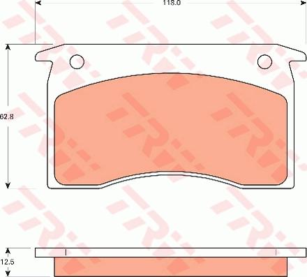 TRW GDB7600 - Brake Pad Set, disc brake car-mod.net