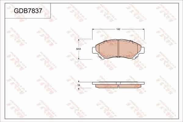TRW GDB7837 - Brake Pad Set, disc brake car-mod.net