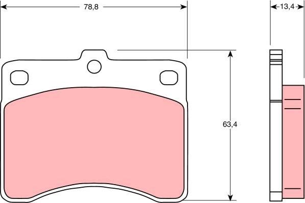 TRW GDB736 - Brake Pad Set, disc brake car-mod.net