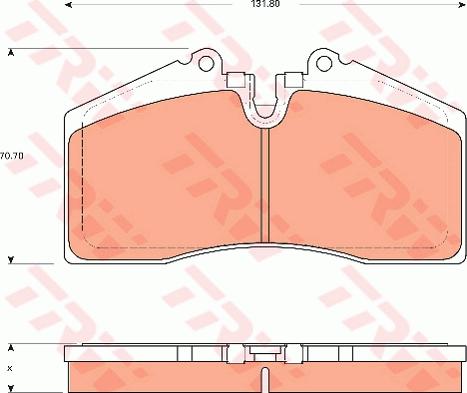 TRW GDB7701 - Brake Pad Set, disc brake car-mod.net