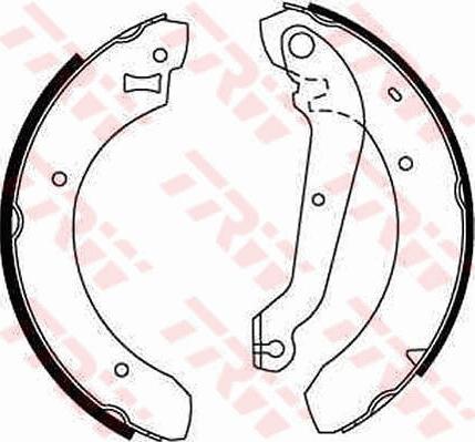 TRW GS6208 - Drum Brake Shoe Set car-mod.net