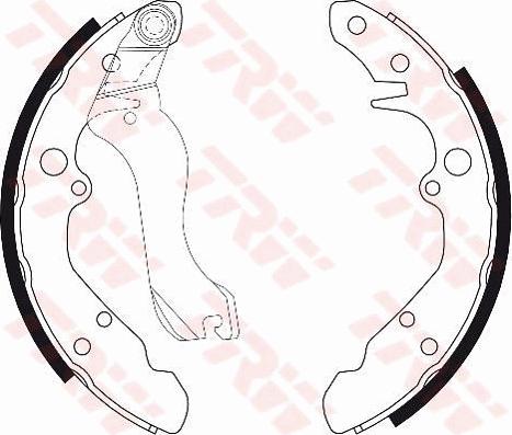 TRW GS8298 - Drum Brake Shoe Set car-mod.net
