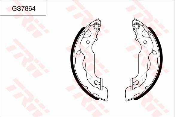 TRW GS7864 - Drum Brake Shoe Set car-mod.net