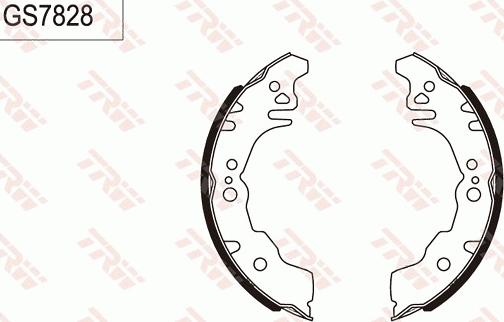 TRW GS7828 - Drum Brake Shoe Set car-mod.net