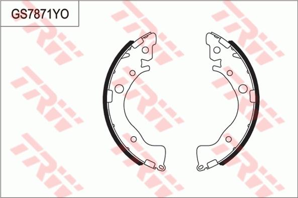 TRW GS7871 - Drum Brake Shoe Set car-mod.net
