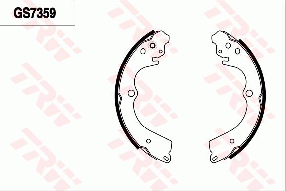 TRW GS7359 - Drum Brake Shoe Set car-mod.net