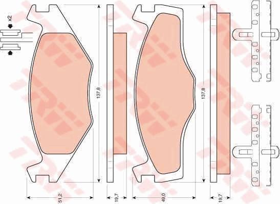TRW GTD1010 - Brake Set, disc brakes car-mod.net