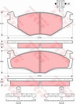 TRW GTD1027 - Brake Set, disc brakes car-mod.net