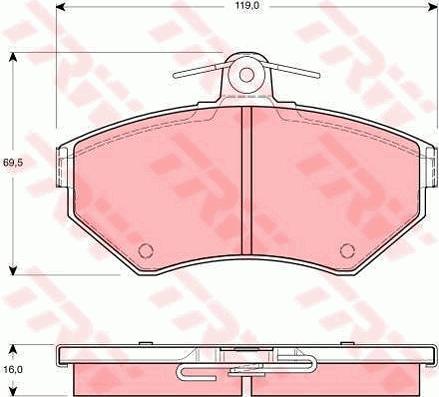 TRW GTD1076 - Brake Set, disc brakes car-mod.net