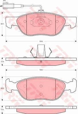 TRW GTD1106 - Brake Set, disc brakes car-mod.net