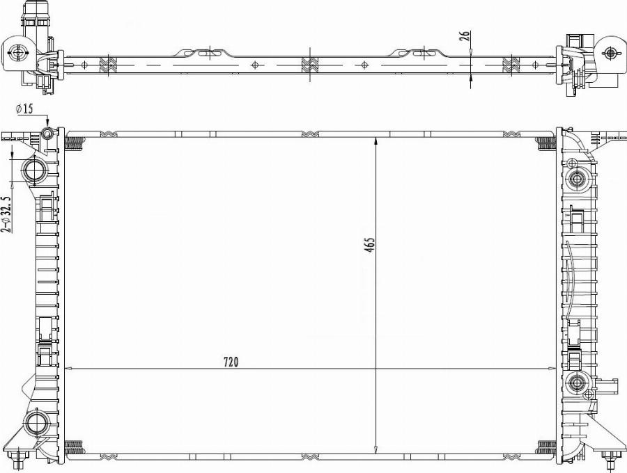 TYC 702-0037 - Radiator, engine cooling car-mod.net