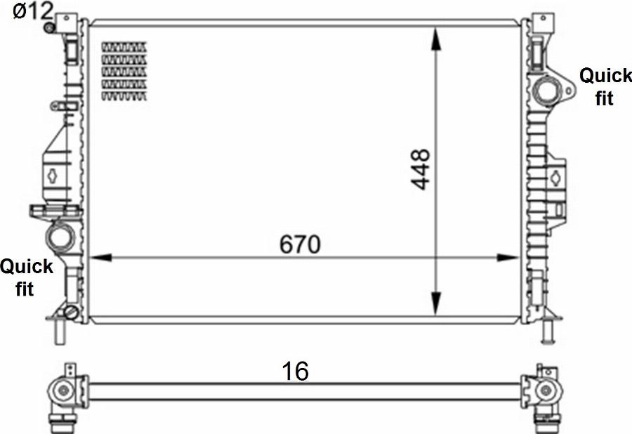 TYC 710-0057 - Radiator, engine cooling car-mod.net