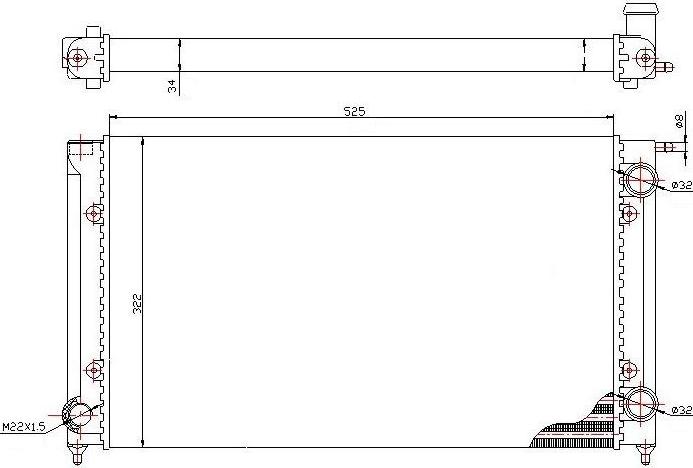 TYC 737-0058 - Radiator, engine cooling car-mod.net