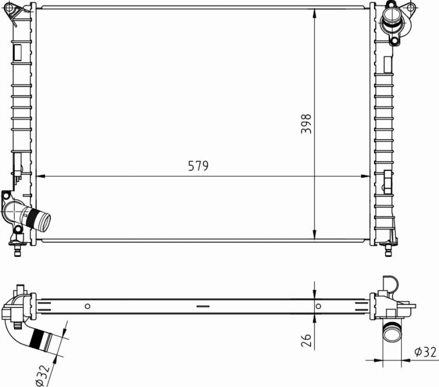 TYC 722-0002 - Radiator, engine cooling car-mod.net