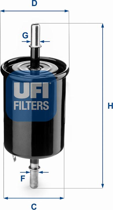 UFI 31.843.00 - Fuel filter car-mod.net