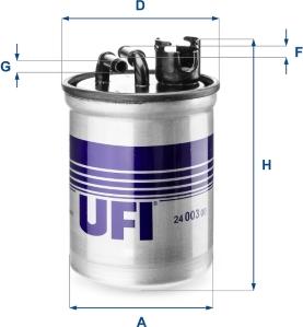 UFI 24.003.00 - Fuel filter car-mod.net
