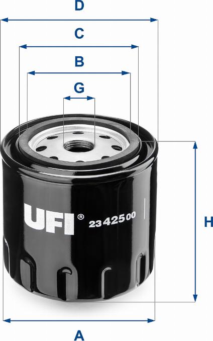 UFI 23.425.00 - Oil Filter car-mod.net