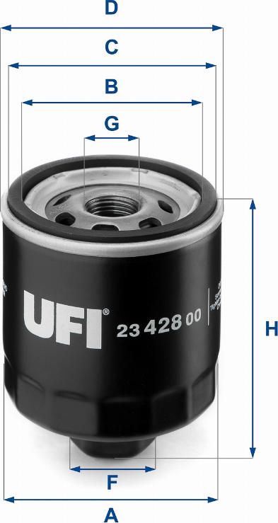UFI 23.428.00 - Oil Filter car-mod.net