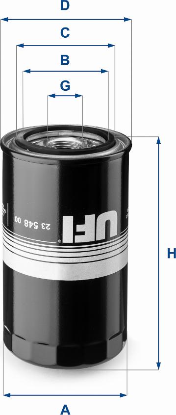 UFI 23.548.00 - Oil Filter car-mod.net
