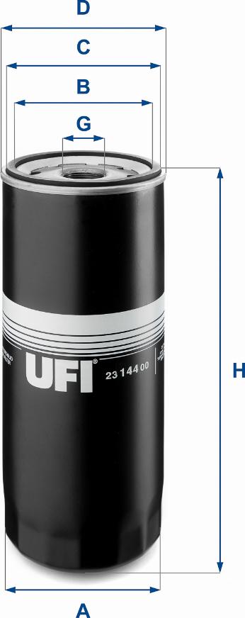 UFI 23.144.00 - Oil Filter car-mod.net