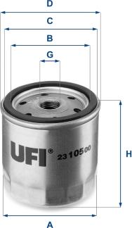 UFI 23.105.00 - Oil Filter car-mod.net