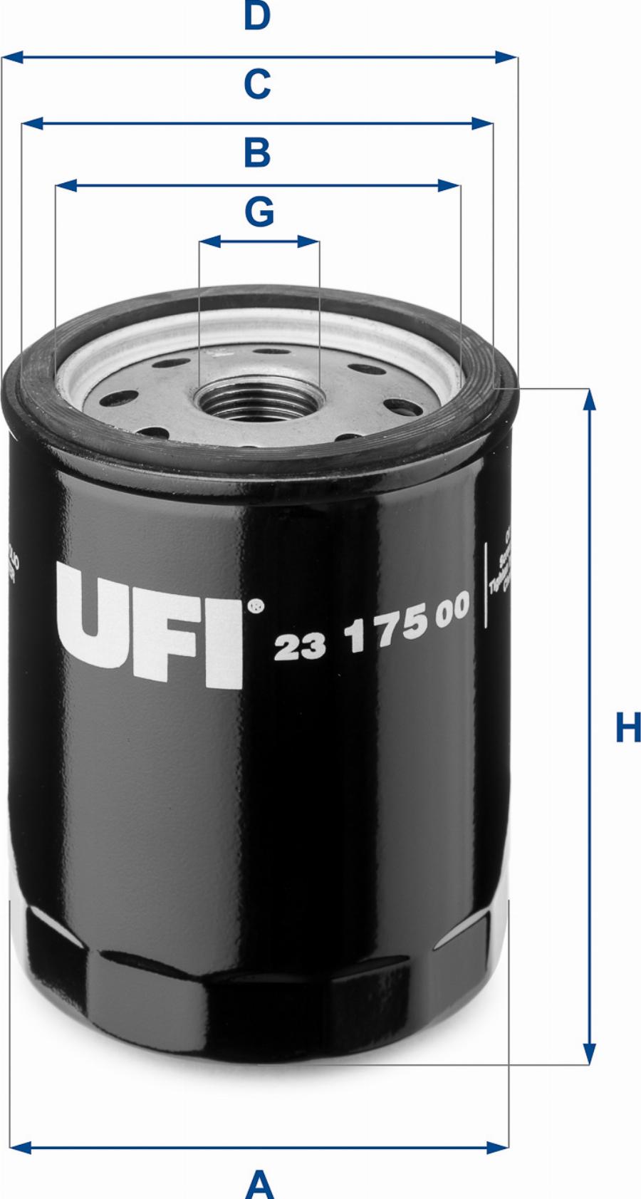 UFI 23.175.00 - Oil Filter car-mod.net