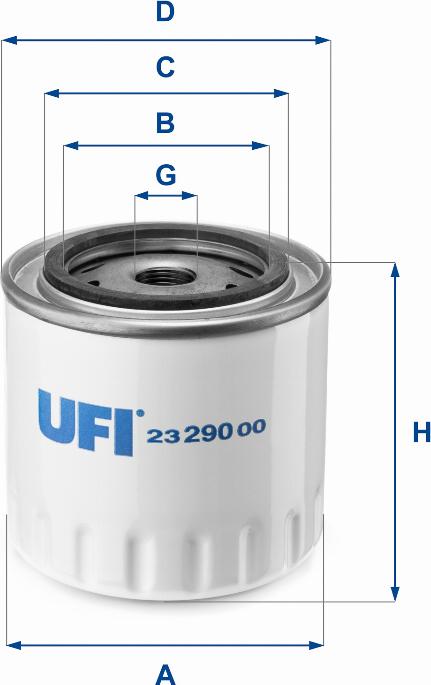 UFI 23.290.00 - Oil Filter car-mod.net