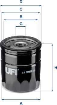 UFI 23.298.00 - Oil Filter car-mod.net