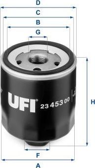 UFI 23.453.00 - Oil Filter car-mod.net
