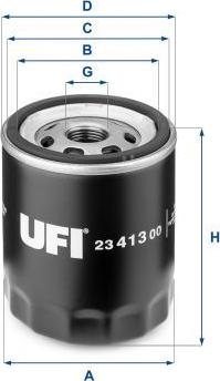 UFI 23.413.00 - Oil Filter car-mod.net