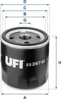 UFI 23.267.00 - Oil Filter car-mod.net