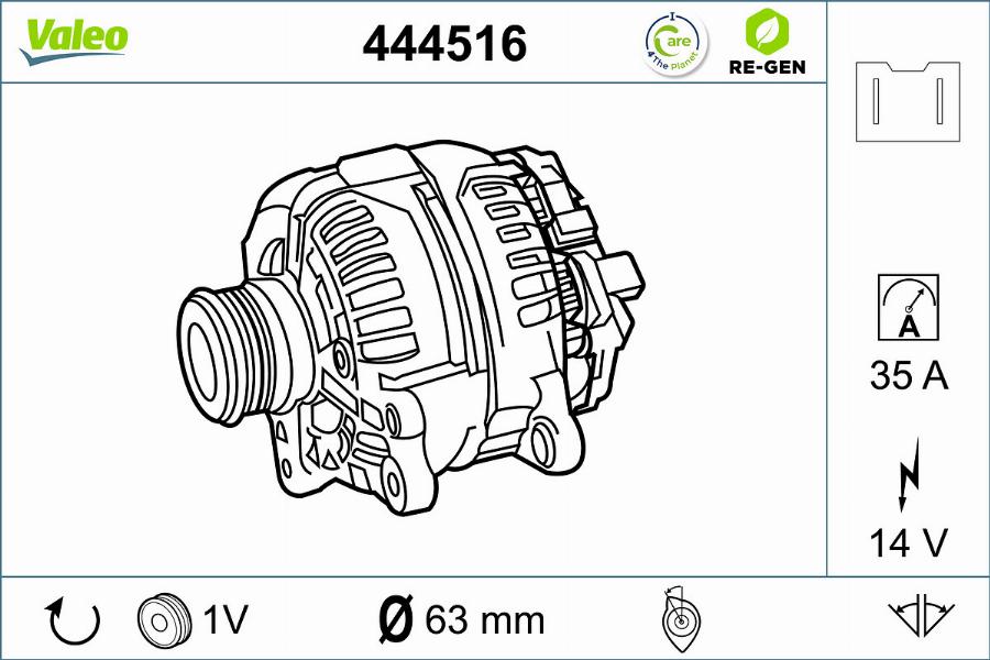 Valeo 444516 - Alternator car-mod.net