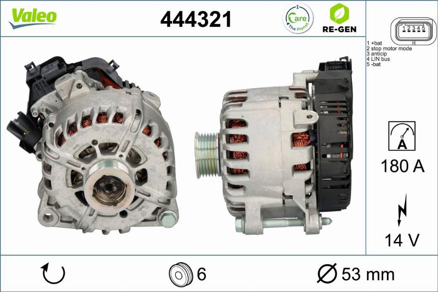 Valeo 444321 - Alternator, starter car-mod.net