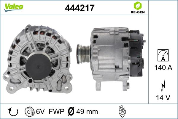 Valeo 444217 - Alternator car-mod.net
