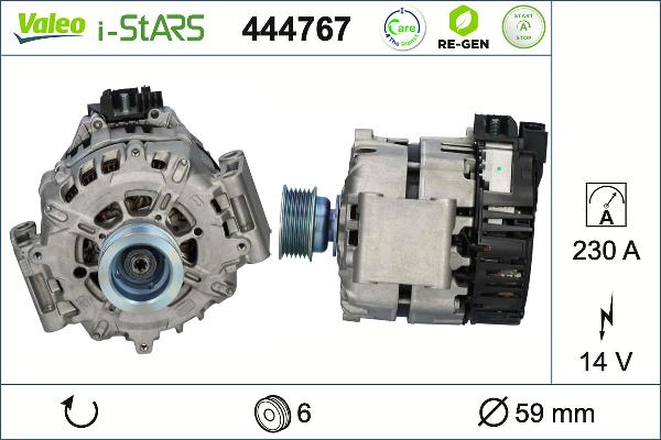 VALEO 444767 - Alternator, starter car-mod.net
