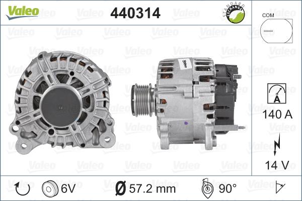 Valeo 440314 - Alternator car-mod.net