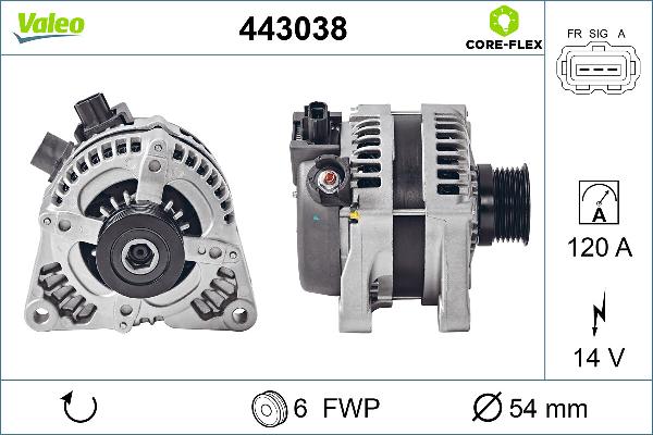VALEO 443038 - Alternator car-mod.net