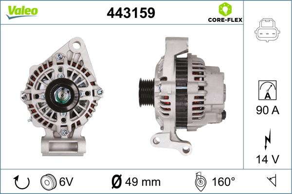 VALEO 443159 - Alternator car-mod.net