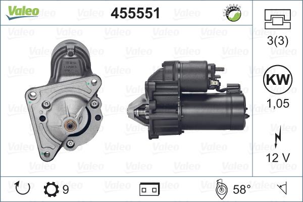 Valeo 455551 - Starter car-mod.net