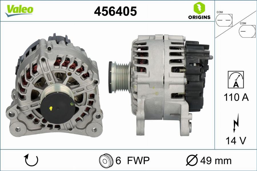 Valeo 456405 - Alternator car-mod.net