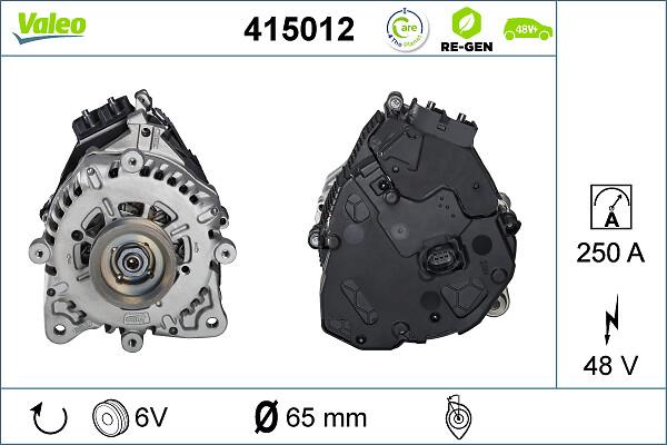 VALEO 415012 - Alternator, starter car-mod.net