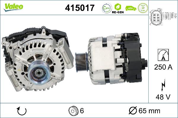 VALEO 415017 - Alternator, starter car-mod.net