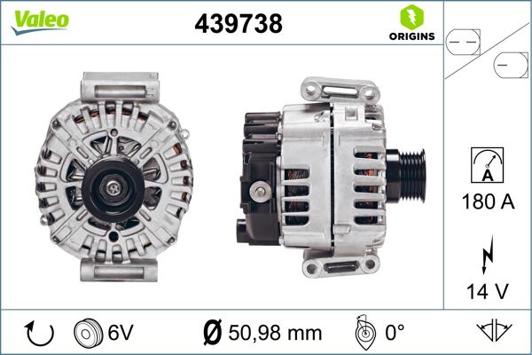 Valeo 439738 - Alternator car-mod.net