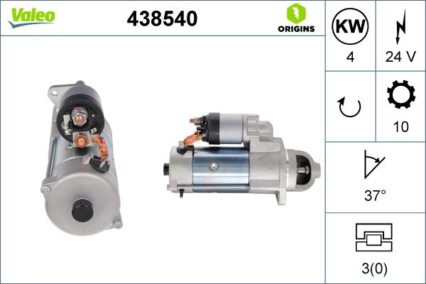 Valeo 438540 - Starter car-mod.net